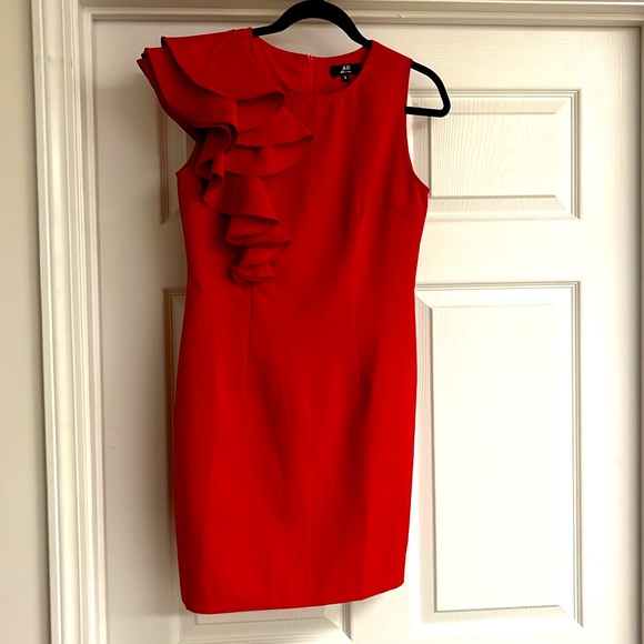 Alpha and Omega Ruffle Shoulder Dress - Picture 2 of 3